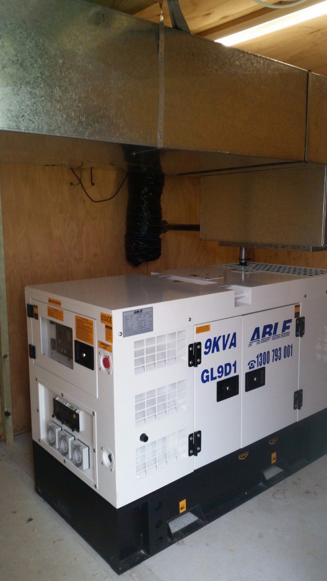 Shoalhaven Air & Electrical ABLE 9KVA generator installation